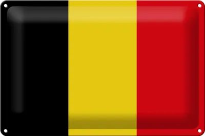 Produktbild von Blechschild Flagge Belgien 30x20cm Flag of Belgium