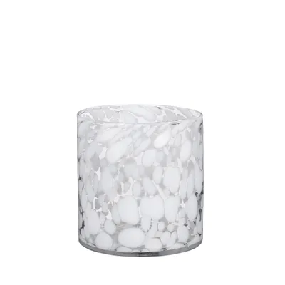 Produktbild von Mica Vase Cammy Zylinder Glas weiß 14 x 14 cm