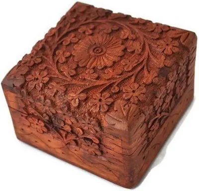 Produktbild von Handgeätztes Holzschmuckkästchen - Schmuckorganizer - einzigartige Geschenkideen - Männer - Frauen - Entwurf 9 - edel Material - Farbstoff Holzkästchen