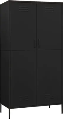 Produktbild von Kleiderschrank Schwarz 90x50x180 cm Stahl