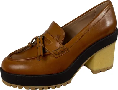 Produktbild von E25 decollete donna HOGAN H475 grün Gummiabsatz Loafer Schuhe Frauen