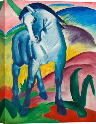 Zdjęcie produktu dla Wydruk na płótnie - Franz Marc, Niebieski koń - 120x90 cm