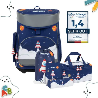 Produktbild von MUWO "Lil Elon" Kinder Schulranzen Set 5-tlg. | MW-291