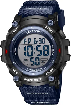 Produktbild von Digital Sportuhr wasserdichte mit Stoppuhr ,Hintergrund Beleuchtung/Alarm/Kalender