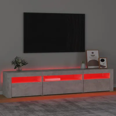 Obrázek produktu pro vidaXL TV skříňka s LED světly Betonová šedá 195x35x40 cm