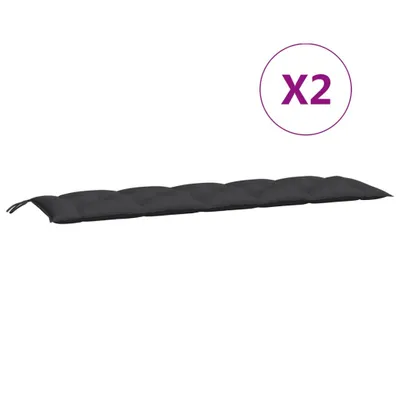 Immagine prodotto di vidaXL Cuscini per panca da giardino 2 pezzi neri 180x50x7 cm Tessuto Oxford