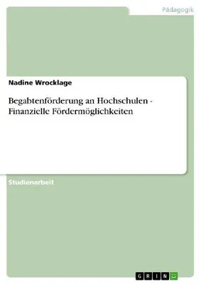 Produktbild von Begabtenförderung an Hochschulen - Finanzielle Fördermöglichkeiten