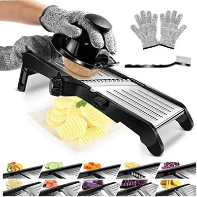 Produktbild von Vegetier-Schneidemaschine Multifunktional - Handbetriebene Vegetier-Schneidemaschine - Salatschneider