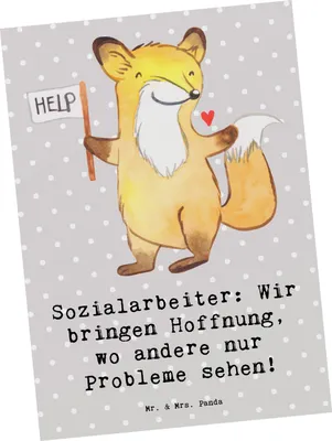 Produktbild von Mr. & Mrs. Panda Postkarte Sozialarbeiterin Hoffnungsträger - Grau Pastell - Geschenk, Postkarten, Ansichtskarten, Gemeinschaft, bildkarte, Beratung, Dankbarkeit, Beruf