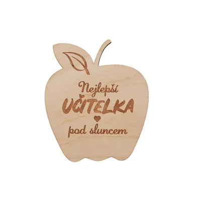 Obrázek produktu pro Orion podtácek dřevo UČITELKA 10 x 12 cm 710785