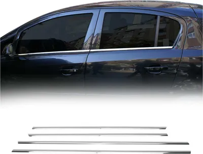 Zdjęcie produktu dla Listwy okienne do Opel Corsa D 2006-2015 stal nierdzewna chrom 4szt