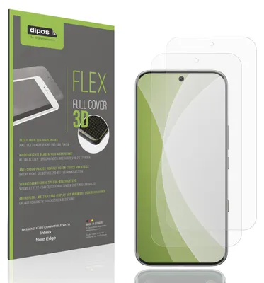Produktbild von 2x Full Cover Schutzfolie matt für Infinix Note Edge Panzerfolie Anti-Shock