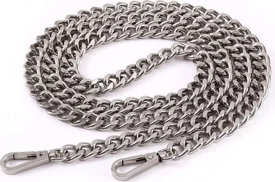 Produktbild von Metall Taschenkette Geldbörsen Riemen Kette Schulterriemen für Tasche Handtaschen Crossbody 120cm (Silber)