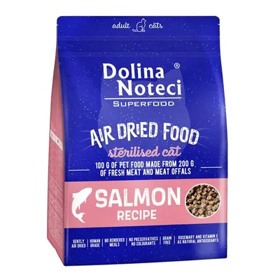 Produktbild von DOLINA NOTECI SUPERFOOD Schale mit Lachs Trockenfutter für Katzen nach Sterilisation 1kg