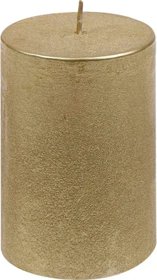 Produktbild von Steinhart Stumpenkerze Rustic-Glanz Ø 6,8 x 10 cm gold