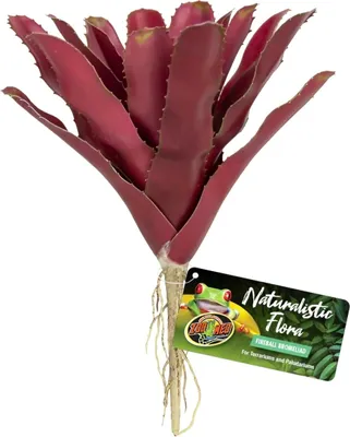 Productafbeelding van Zoo Med ireball bromelia kunstplant voor terrarium 16 cm rood