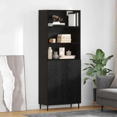 Immagine prodotto di Maison Exclusive - Mobile contenitore a due ante, finitura effetto legno noce, dimensioni 69,5 x 34 x 180 cm