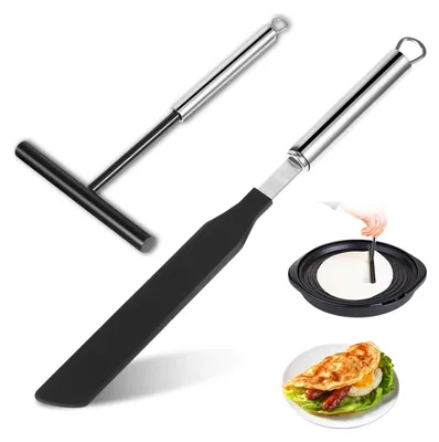 Produktbild von Pfannkuchen-Set, bestehend aus: 2 Teigverteilern und einem Pfannenwender aus Edelstahl