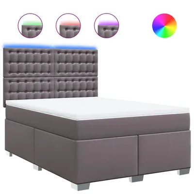 Obrázek produktu pro vidaXL Postel Boxspring s matrací šedá 160x200 cm Imitace kůže