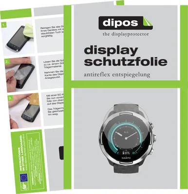 Produktbild von 2x Schutzfolie für Suunto 9 matt Displayschutzfolie Folie Display Schutz dipos