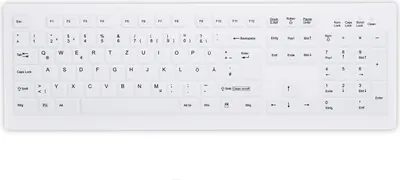 Produktbild von Active Key AK-C8100F - Tastatur - kabellos - 2.4 GHz - Deutsch - weiß