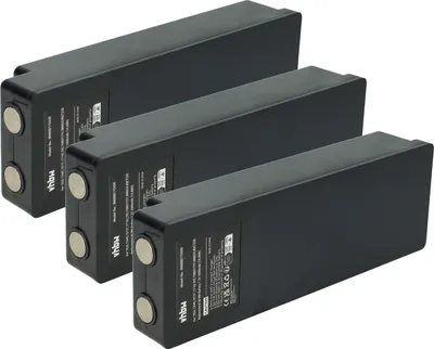 Produktbild von vhbw 3x Akku kompatibel mit Palfinger EEA2512, 960, 790, 590, RC400 Industrie-Funkfernsteuerung Fernbedienung (2000 mAh, 7,2 V, NiMH) - Schwarz