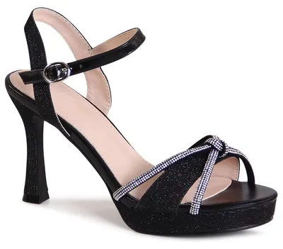 Produktbild von topschuhe24 3146 Damen Glitzer Riemchen Sandaletten , Farbe:Schwarz, Größe:38 EU