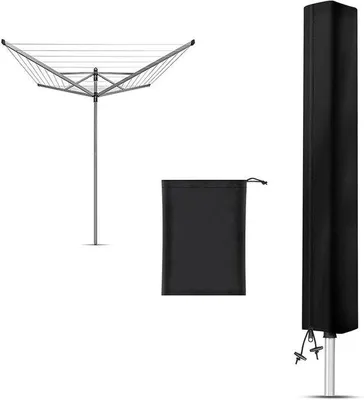 Obrázek produktu pro Vodotěsný sušák na prádlo na balkon a na kempování, 180 cm, černý