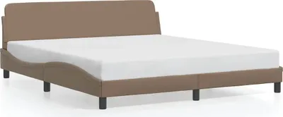 Produktbild von vidaXL Bettgestell "Dover" Cappuccino-Braun 180x200 cm Kunstleder
