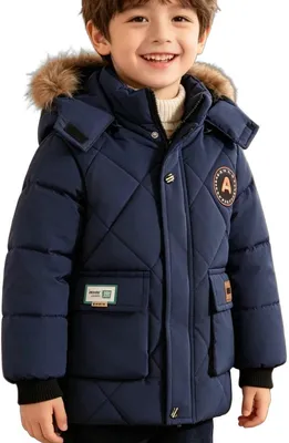 Productafbeelding van Currero Winterjas Jongens Marineblauw 11-12Y