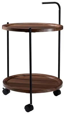 Productafbeelding van Bruine serveerwagen met wielen, 67 cm