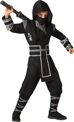 Immagine prodotto di Atosa Costume Ninja Bambini Nero 5-6 Anni Nero 5-6 Anni