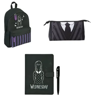 Produktbild von Schulset für Mittwoch: Rucksack, Etui und Notizbuch mit Stift