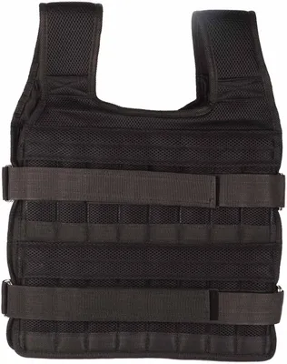 Obrázok produktu pre Záťažový vest – fitness vest – na posilňovanie – nastaviteľná váha – 15 kg – čierna