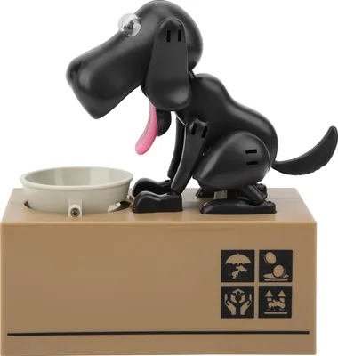 Produktbild von Spartopf Elektronische Spardose Roboterhund Münzbank Automatisches Sparschwein für KinderSchwarz