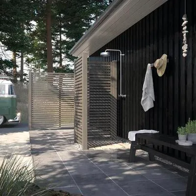 Produktbild von Vorgartenzaun PLUS Tokyo 180 x 90 cm RAL 7022 grau