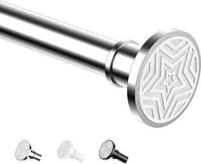 Image de Barre de douche télescopique sans perçage, en acier inoxydable, réglable de 76 à 340 cm, couleur argent