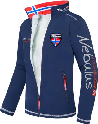 Zdjęcie produktu dla Nebulus zimowa kurtka softshell z pluszowym futrem STYLER FUR męska, ciepła kurtka ze sztucznego futra, praktyczna i uniwersalna kurtka przejściowa i zimowa, P4856 - męska, granatowy, L