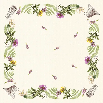 Produktbild von Airlaid Tischdecke Bee-Keeping, 80 x 80 cm, 20 Stück - Mank - Mitteldecke Bienen Natur