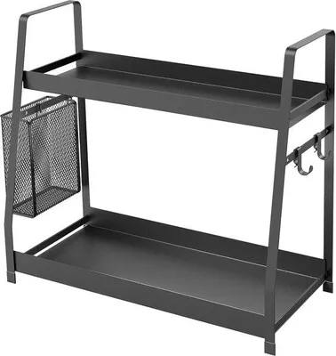 Produktbild von Famanu Kräuterregal 2 Ebenen - Küchenorganizer - Multifunktional - Schwarz