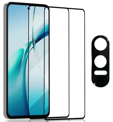 Zdjęcie produktu dla 2-pak OnePlus Nord CE4 Lite 5G Szkło ochronne na ekran & 1-pak ochrona obiektywu - Szkło hartowane 9H - Super jakość 3D