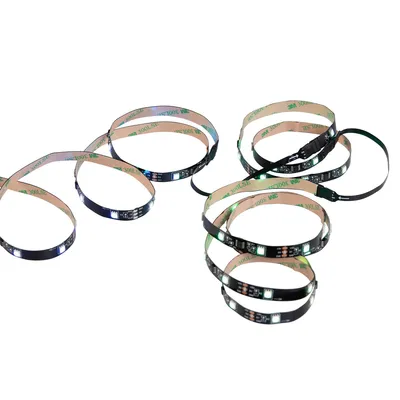 Image de Bande LED RGBWW à intensité variable avec télécommande, autocollante - 5 mètres