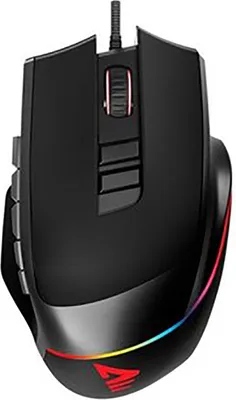 Produktbild von Savio Valiant gaming mouse RGB, Schwarz, ABS Synthetik, Polytetrafluorethylen (PTFE)