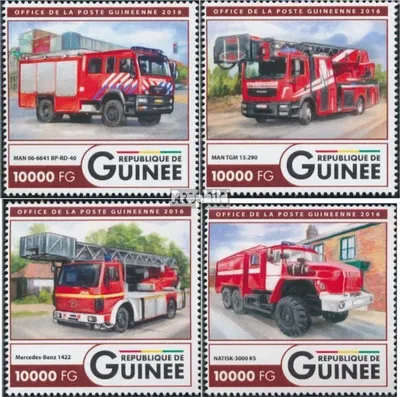 Produktbild von Briefmarken Guinea 2016 Mi 11961-11964 (kompl. Ausgabe) postfrisch Feuerwehrauto