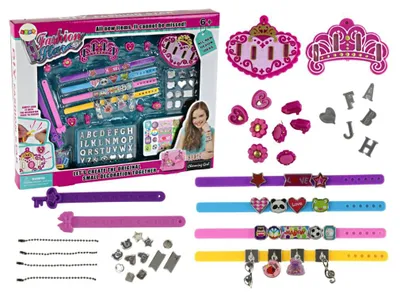 Image de Ensemble de bijoux avec pendentifs et bracelets avec lettres DIY