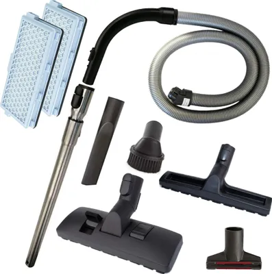 Immagine prodotto di Ugello combinato + tubo + maniglia + tubo + ugelli + 2 filtri HEPA Set di ricambi Accessori compatibili con Miele C2 Complete C3 S8 S8340 S8430 S8520 S8530 S8710