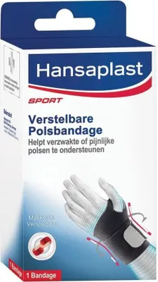 Produktbild von Hansaplast Einstellbare Neopren Handgelenk Sport Unterstützung Schwarz - Einheitsgröße