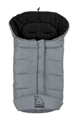 Produktbild von Heitmann Felle Winterfußsack, Serie "Eisbärchen" Farbe: Schwarz/Hellgrau 7965SG