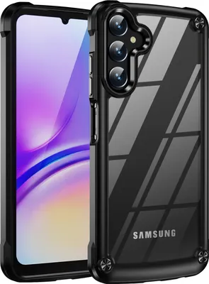 Produktbild von Hülle für Samsung Galaxy A05S Hybrid Transparente PC Robust TPU Bumper Stoßfest Schutzhülle Schwarz