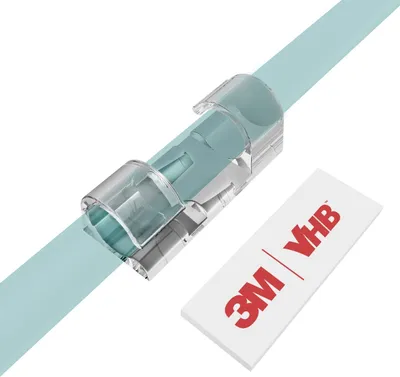 Produktbild von Kabelclips Kabelhalter, Vielzwecke Kabelführung Kabel Organizer Set mit Klebstoff Gesicherte Unterlage für Schreibtisch, Netzkabel, USB Ladekabel, Ladekabeln usw. - 40 Stück (Transparent)